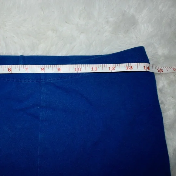 Ladies high waisted large blue long spandex Zenana premium running shorts comfy - Picture 11 of 12